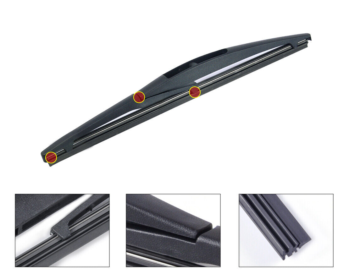 10" Hybrid 2 Section Rear Windshield Window Wiper Blade fit for Suzuki SX4 Li