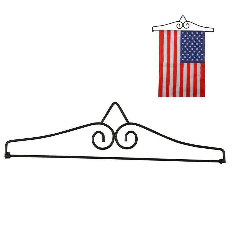 Horizontal Flags Wall Scroll Hanger Garden Stand Frame Durable Stainless Steel