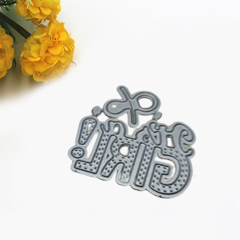 Baby Girl Words Metal Cutting Dies for DIY Scrapbooking Diary Embellishments