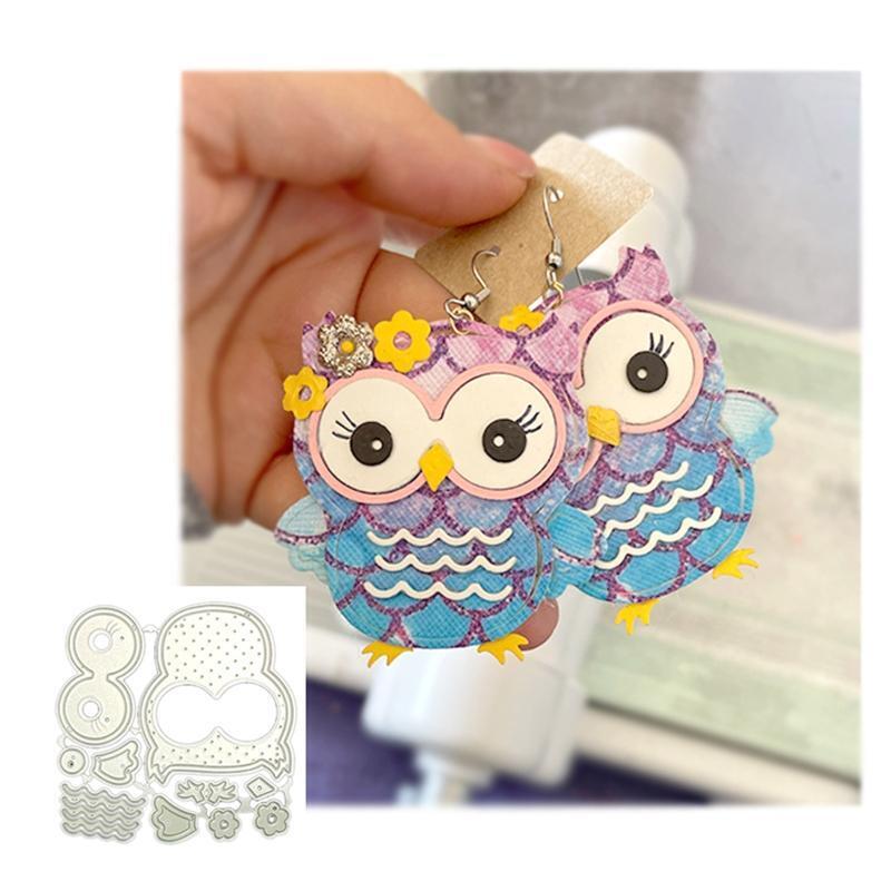 Cute Owl Pendant Metal Die Cut Embossing Stencil Cutting Die for DIY Album Photo