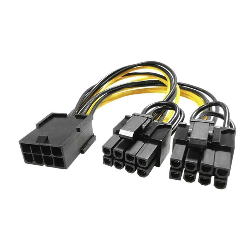 Durable 8pin PCI E Female to Dual 8(6+2)pin PCIe Male Extender Lines Wires