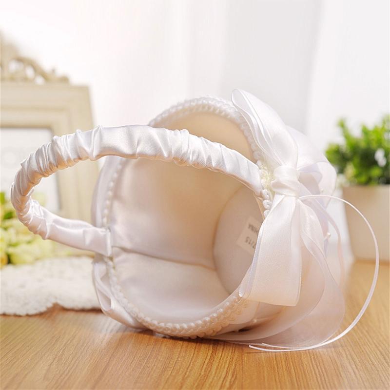 Flower Girl Wedding Basket Candy Gift Package for Banquet Holiday Daily Use