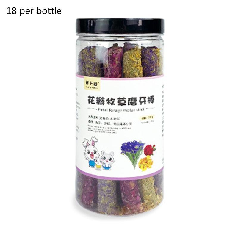 18 Pieces Hamster Chew Sticks Timothy Hay Treat for Guinea Pig Rabbits Gerbil