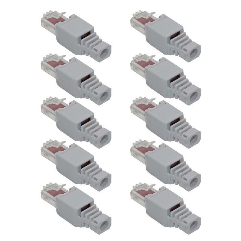 Rj45 Ethernet Connectors Tool-less Crystal Head Plugs Cat6 Unshielded Connector
