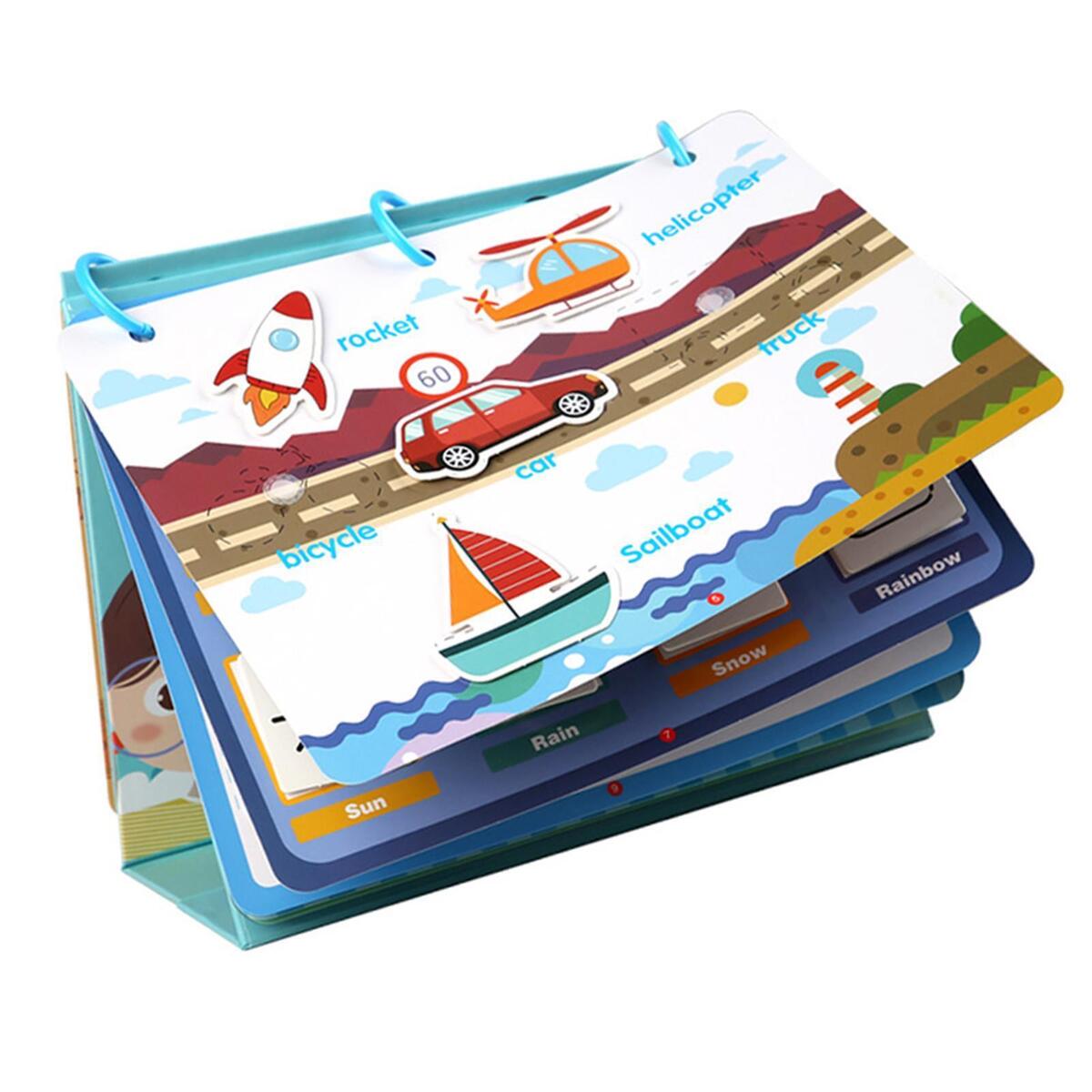 Busy Book Reusable Activity Binder Waterproof for Kids Kindergarten Toddlers