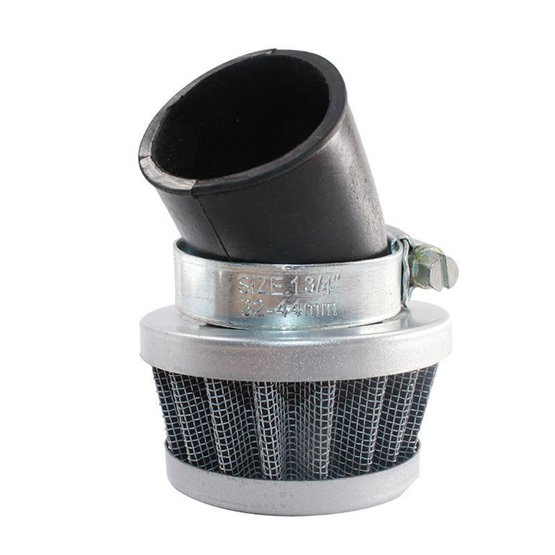 Motorcycle Go Karts ATVs 35mm Cleaner Clamp-on 45 Degree Bend Air Intake Filters