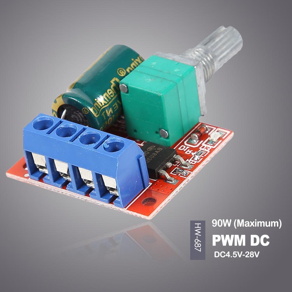 HW-687 PWM DC Motor Speed Controller Module DC4.5V-28V Adjustable Regulator