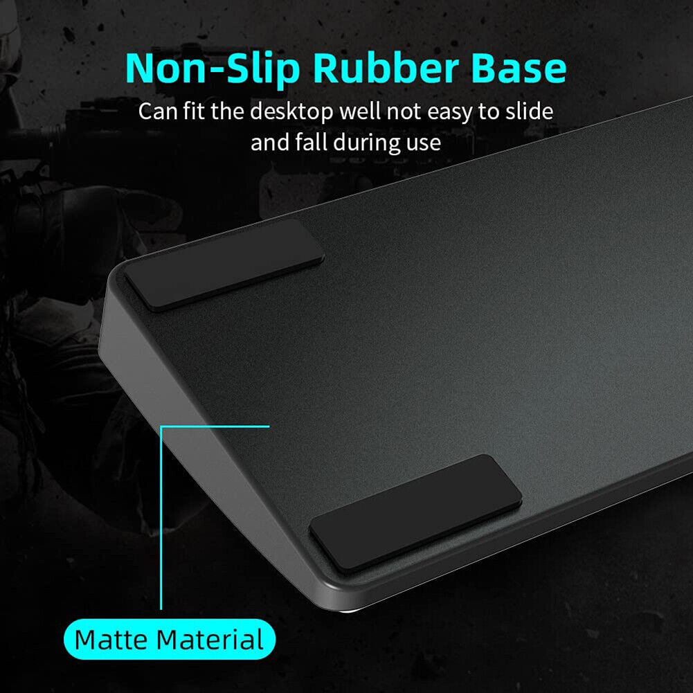 104 Keys Anti Slip Office Gaming Keyboard Wrist Rest Support Pad (Black)