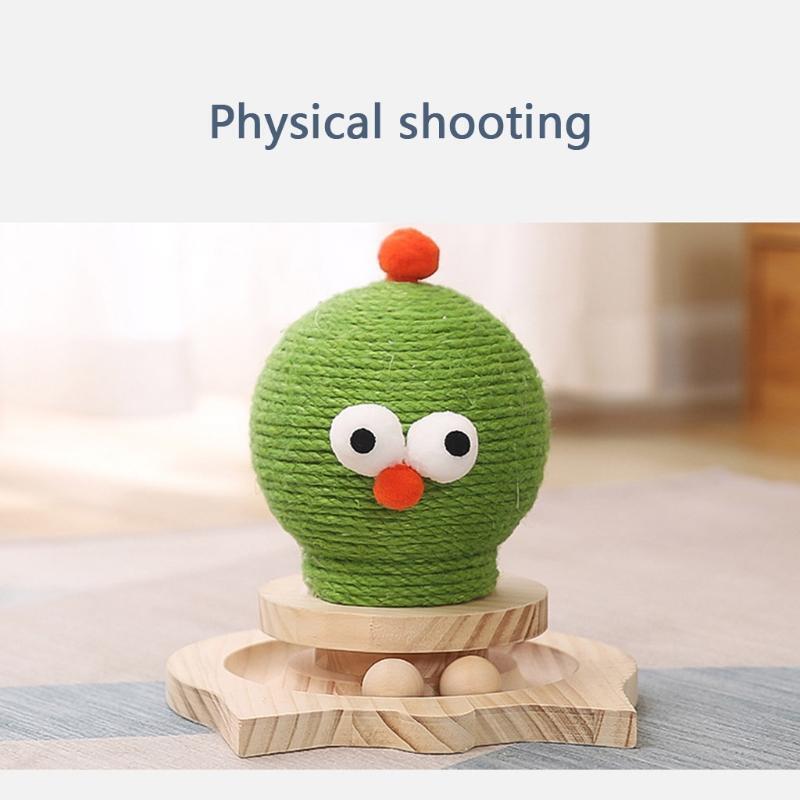 Natural Sisal Cat Scratching Ball Cute Bird Design Gift for Indoor Kitty Owner
