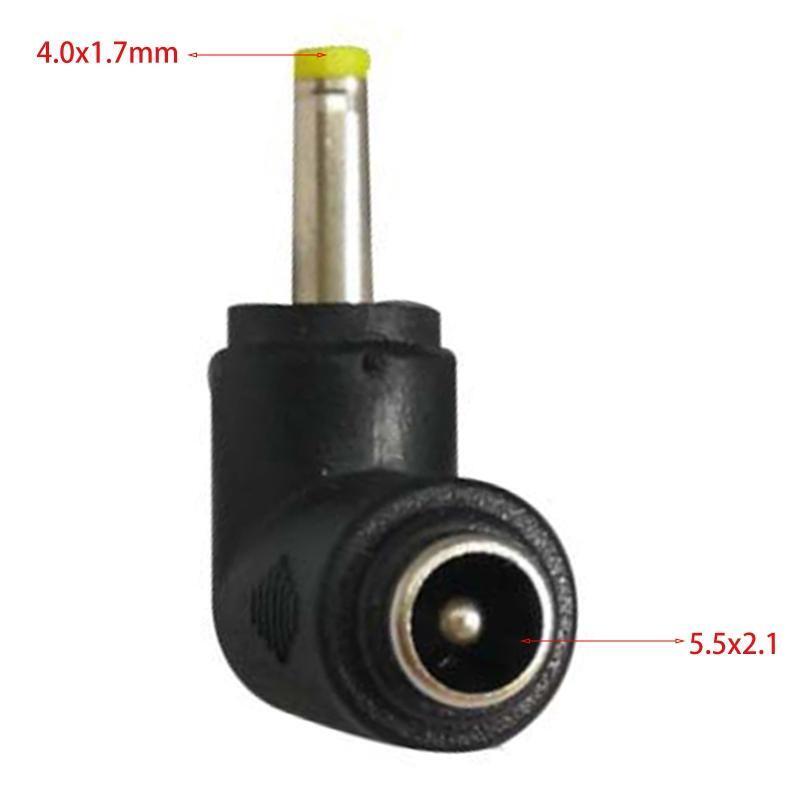 Universal DC5.5x2.1mm Female to 4.0x1.7mm Right Angle Male Power Converter