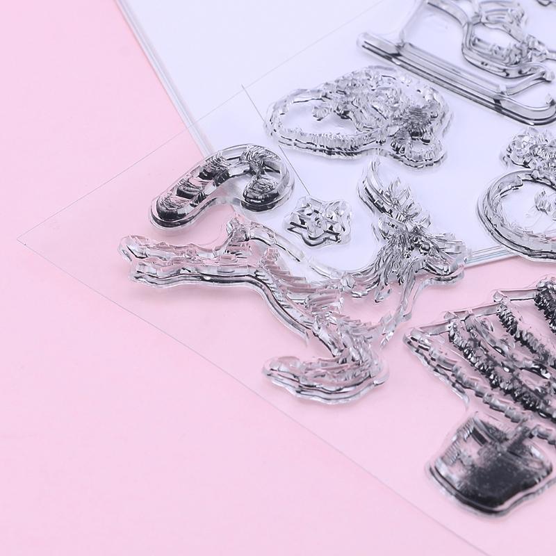 Christmas Transparent Silicone Clear Stamps for Scrapbooking DIY Paper Card Gift