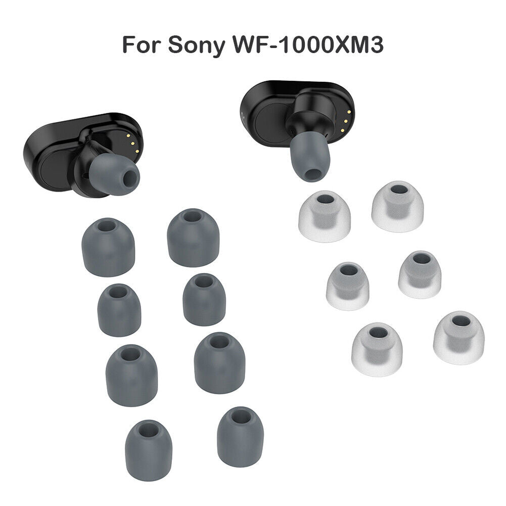 Ear Tips In-Ear Earbuds Cover Set for Sony WF-1000XM4 WF-1000XM3 (Grey)