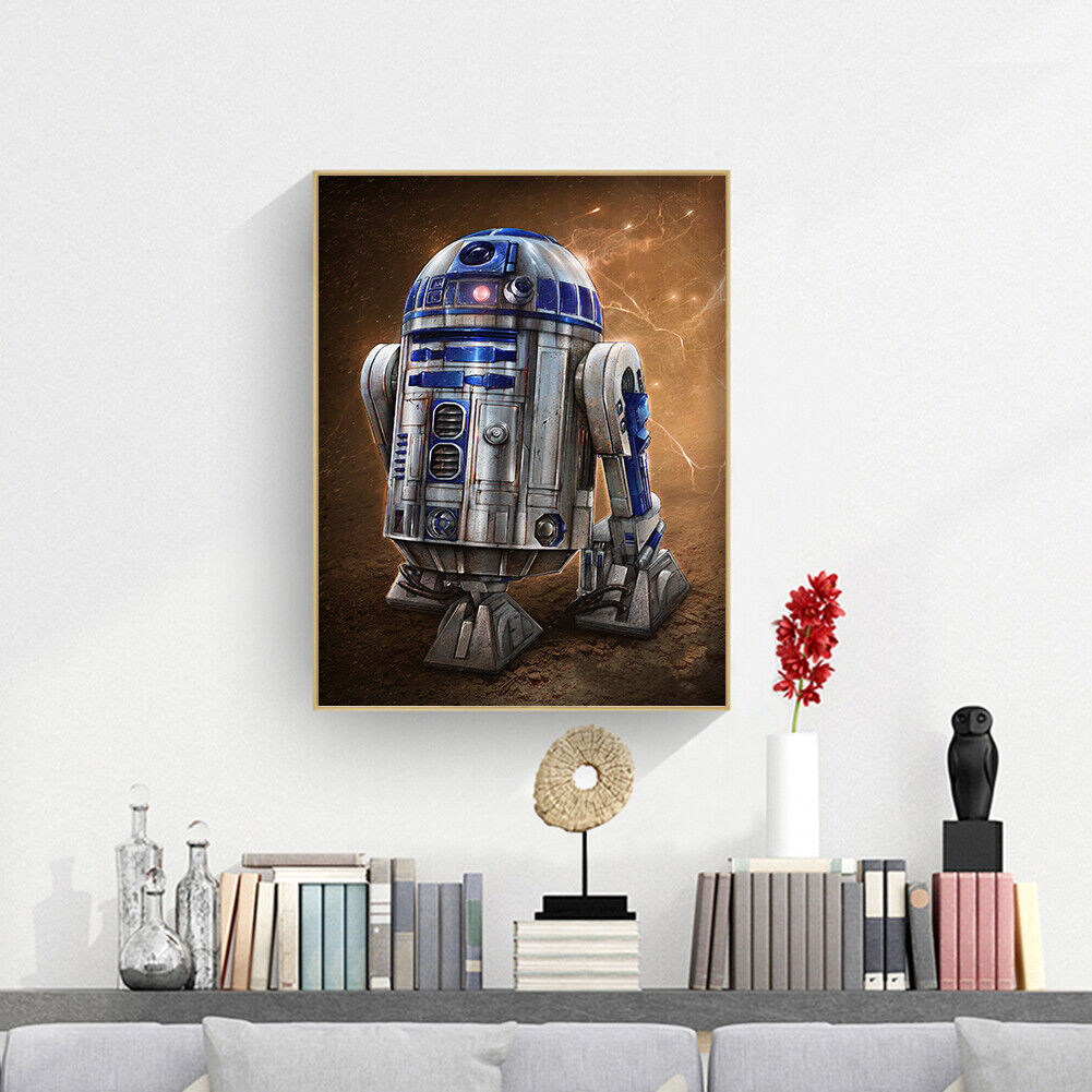 robot Full Round Drill Diamond Painting 5D DIY Rhinestone Art