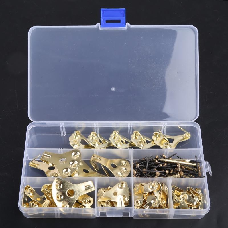 130pcs Heavy Duty Picture Hanging Kit Photo Frame Hooks Nails Hanger For Wall
