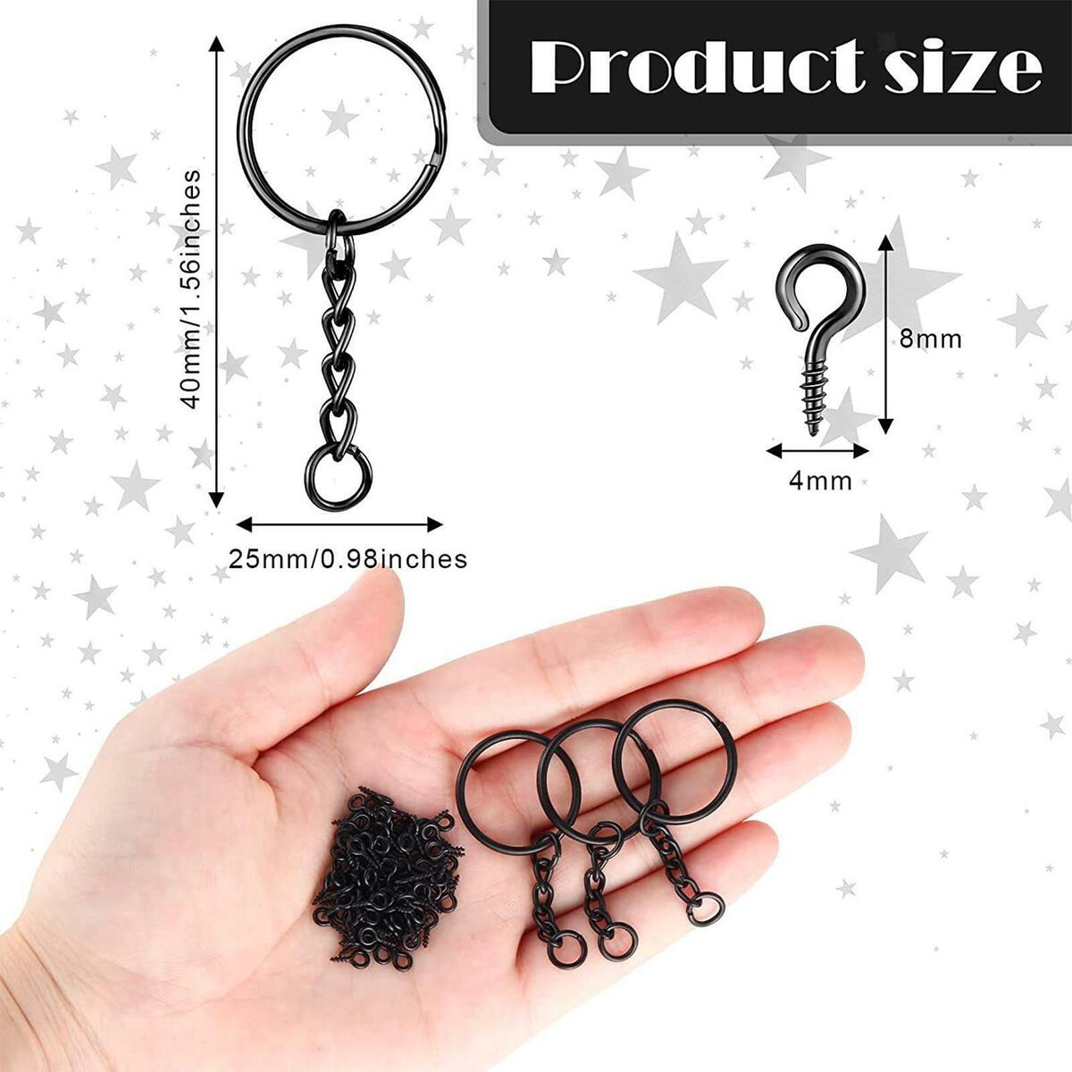 360 Pieces Key Chain Rings   Chain Making Hardware Supplies