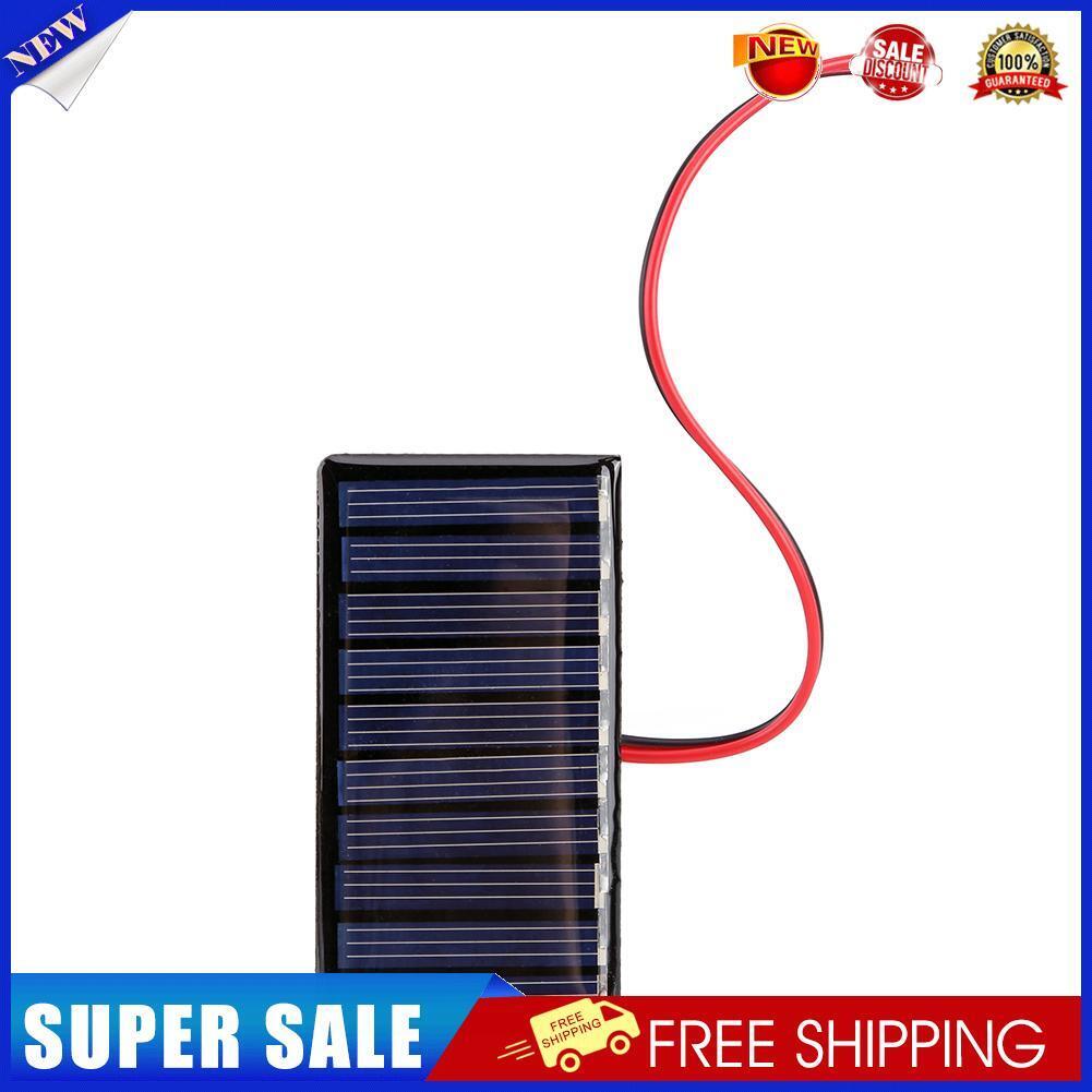 0.3W 5V Solar Panel with Wire Mini Solar System DIY Polysilicon Board (1pc)