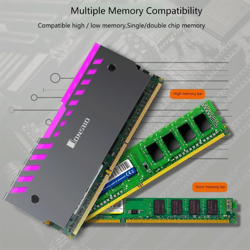 2pcs Memory Heatsink Motherboard AURA Cooling Vest RGB 256 Color Light Radiator