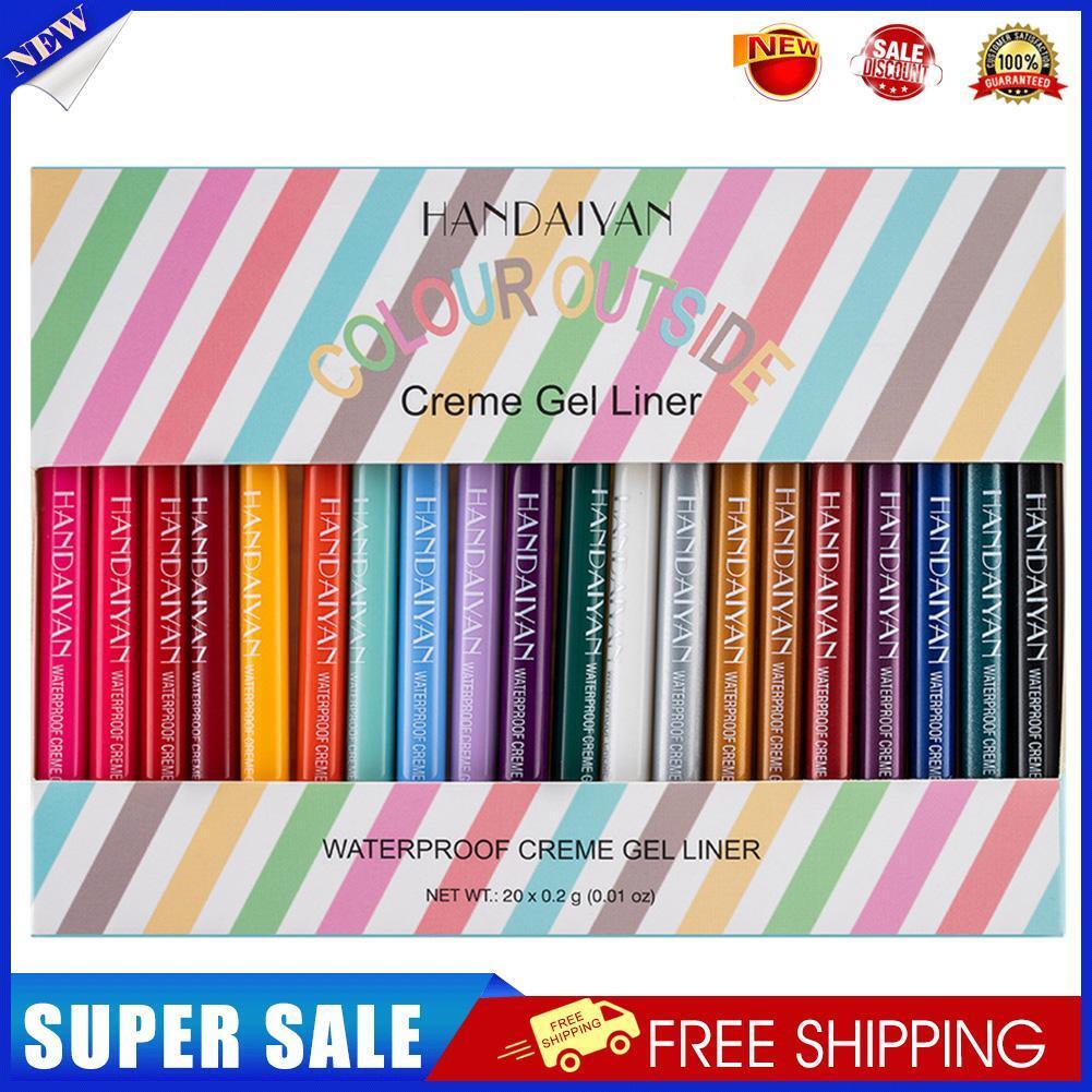Handaiyan Colored Eyeliner Set Waterproof Eyeliner Pencil Long Lasting Kits