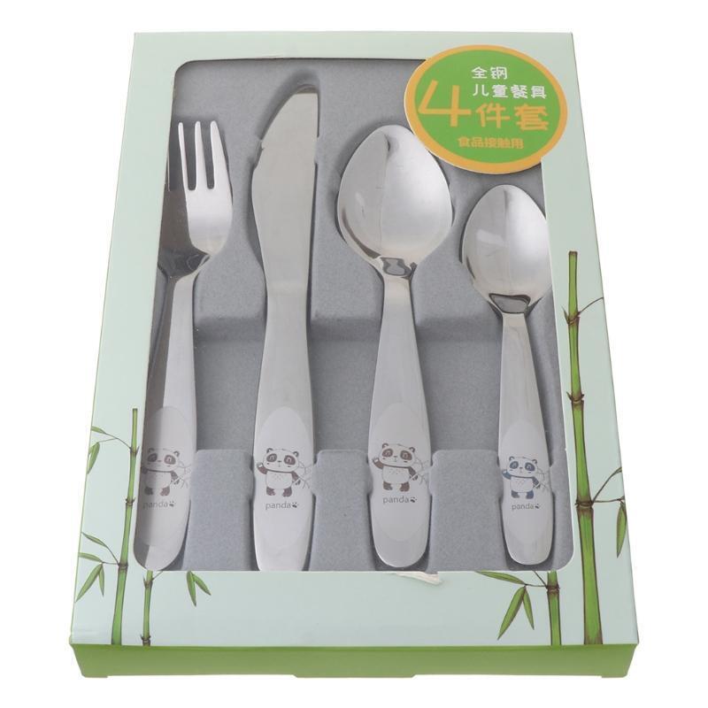Cute Baby Mini Utensils Anti-drop Tableware for 6-14 Month Panda Pattern