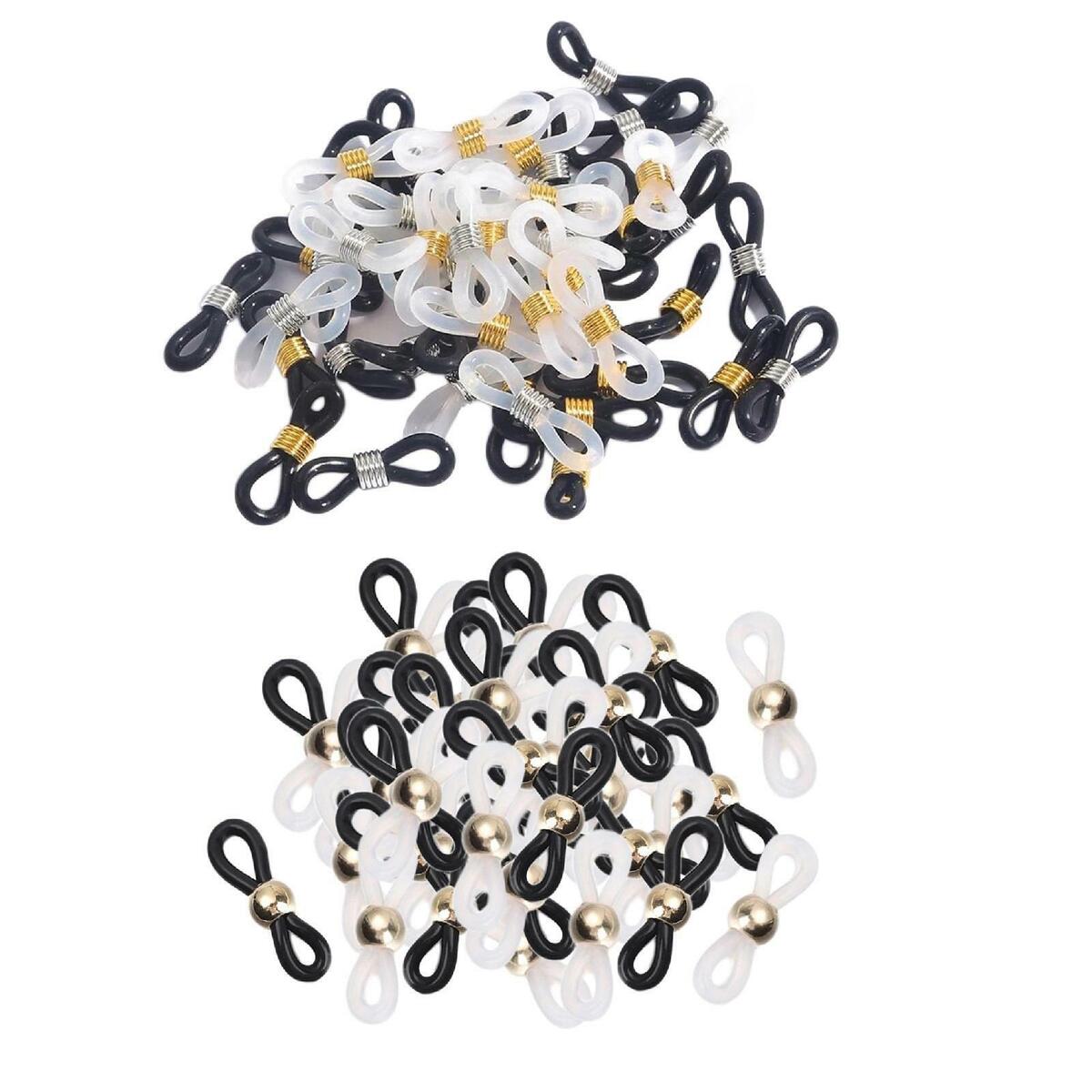 100 * Eyeglass Chain Ends Adjustable Silicone Sports Eyeglasses Retainer