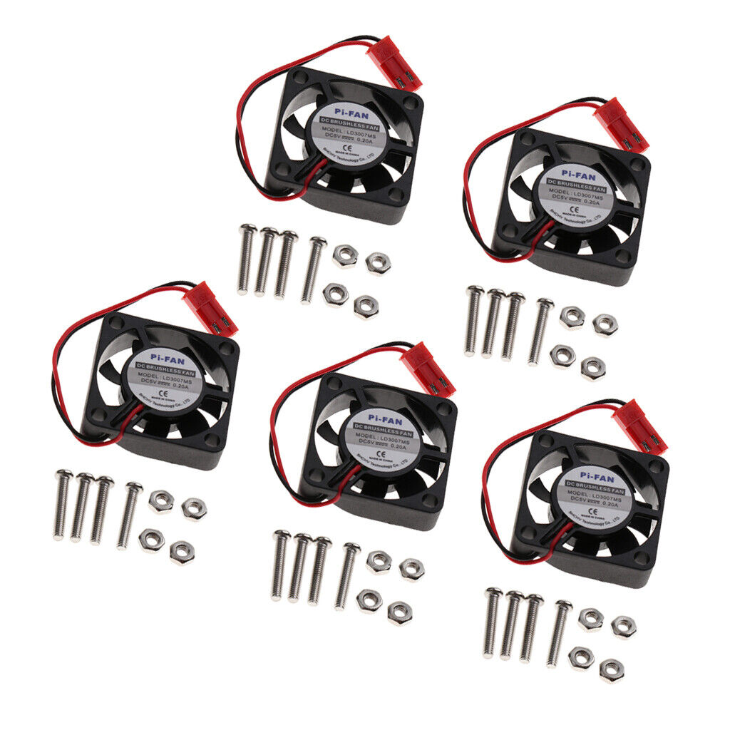 DC 5V CPU Cooler Cooling Fan & Screws for  3B B+ 30x30x7mm