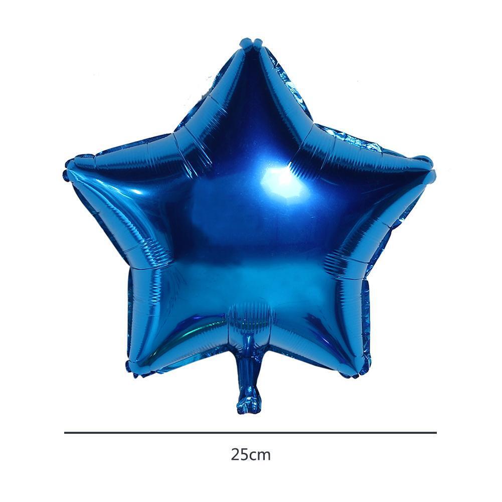 5pcs 10inch Foil Balloons Wedding Decor Helium Balloon Party Supplies(Blue)