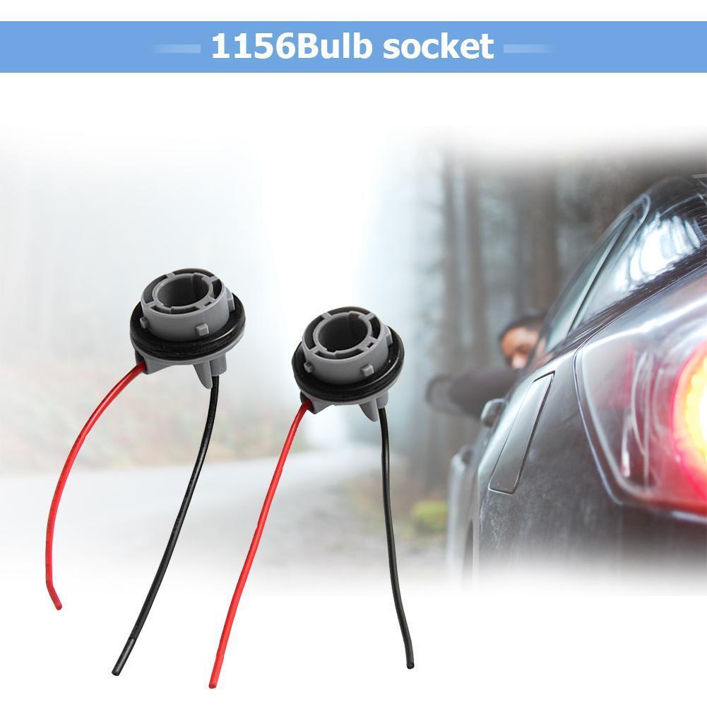 2pcs Car 1156 Bulb Holder Socket Adapter LED Side Light Wiring Connector
