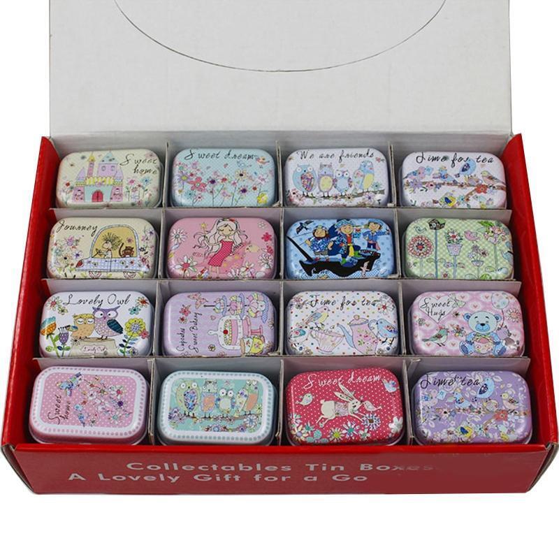 Mini Tin Trinket Coin Box Jewelry Storage Case for Earplugs, Pills, Tiny Bead