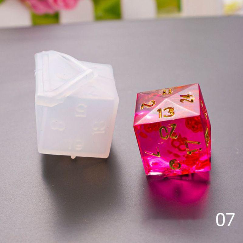 Diy Crystal Epoxy Mold Dice Fillet Pyramid Cylinder Jewelry Epoxy Mould