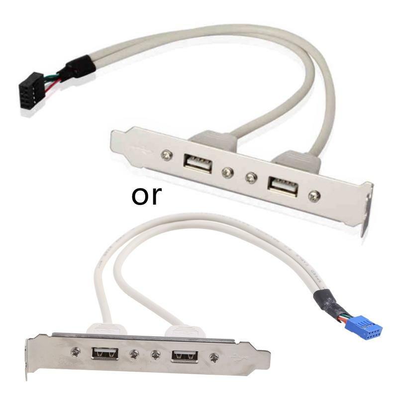 12cm Host Adapter Cable Motherboard Rear Panel Expansion Bracket USB 2.0 Wire