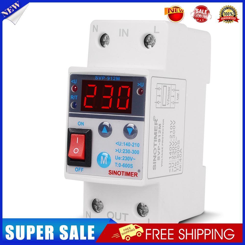 220V 40A SVP-912M Adjustable Reconnect Over and Under Voltage Protector