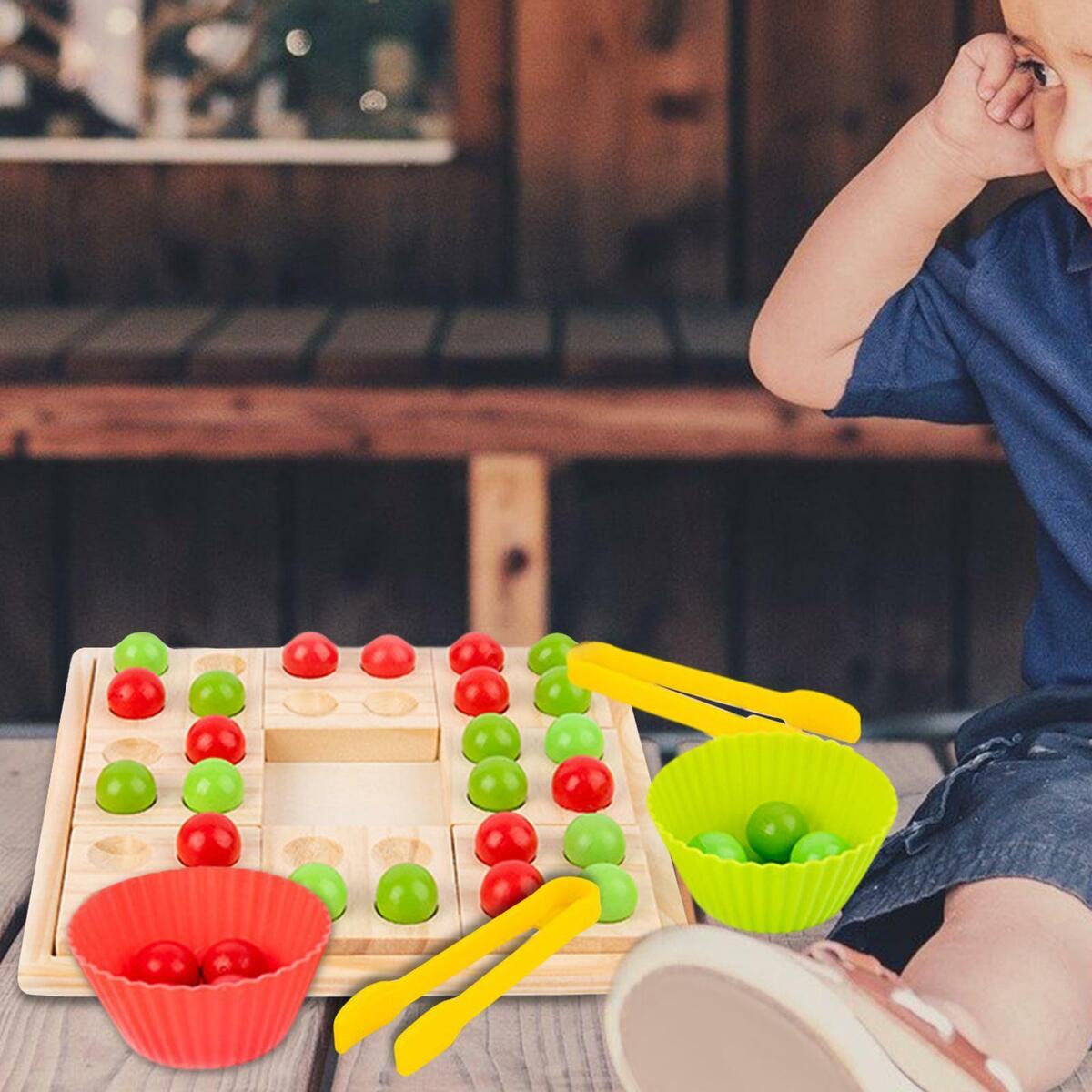 Bead Game Peg Board  Game for  Age Over 3 Birthday Gifts