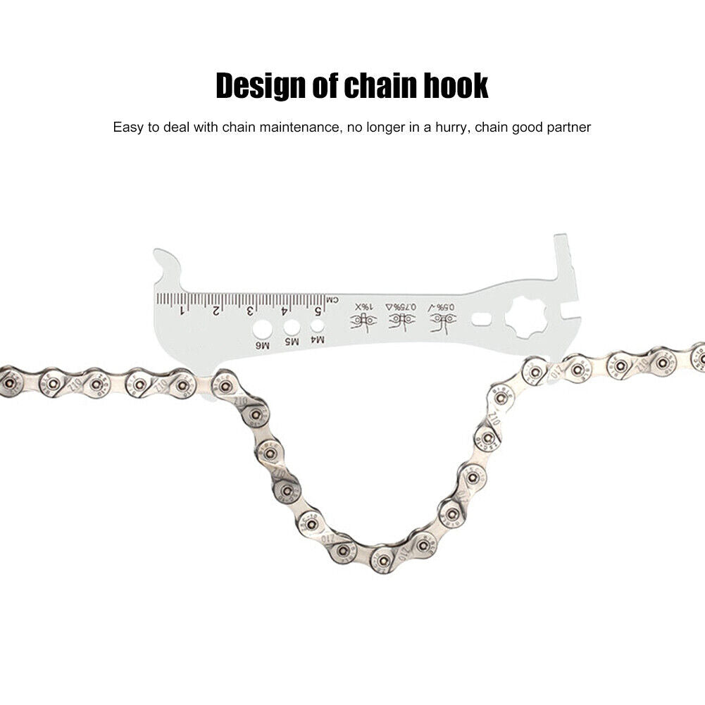 TOOPRE Bicycle Chain Checker Bike Chains Gauge Measuring Ruler (Unmarked)