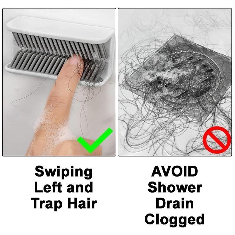 Self Adhesive Shower Hair Catcher Bathtub Filter Hair Catcher Easy to Remove