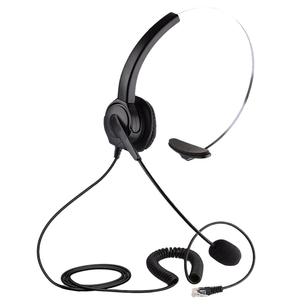 Headset Phone Headset Monaural Phone Headset + Coiled Cable