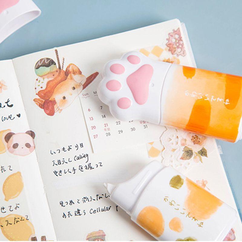 Cute Cat Paw Footprint Correction Tape Stationery Corrector Student Altered Tape