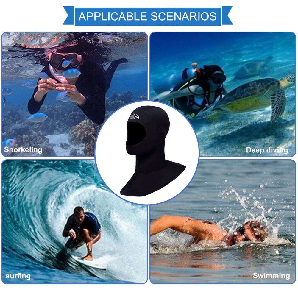 Keep Diving Scuba Diving Hood Shoulder Hat Snorkeling Swim Warm Cap (M)