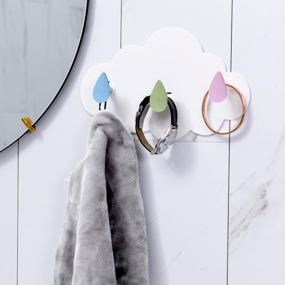 Cute Cloud Hook Plastic Clothes Storage Hanger Rack Wall Kid Bedroom Decor