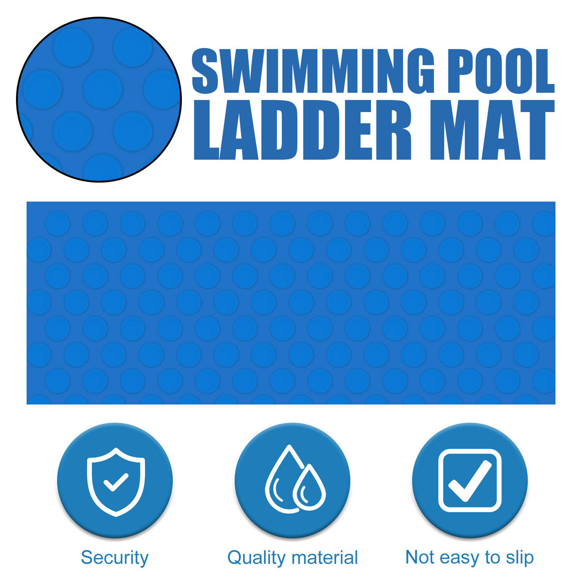 Flexible Swimming Pool Ladder Mat - Wear-resistant & Non-slip Pool Step Pad