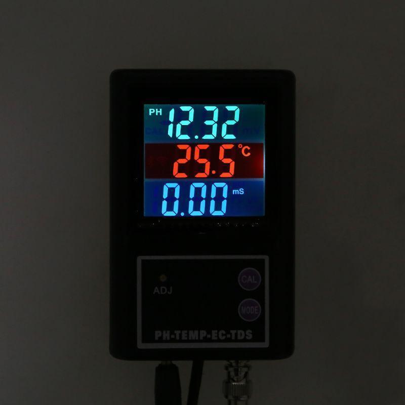 pH Temperature EC TDS Meter Tester Water Quality Analyzer 4-in-1 Online Monitor