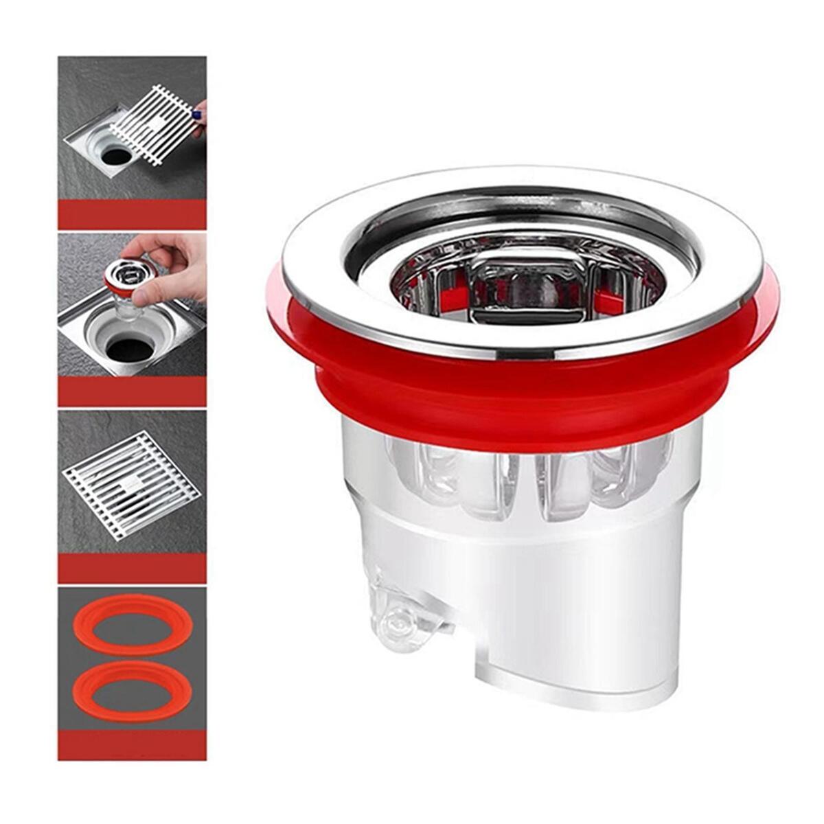 Bathroom Floor Drain Magnetic Insert Drain Plug for Water Sewer Drainer