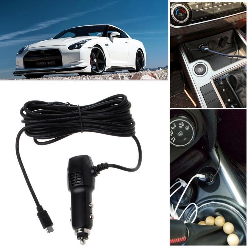 Micro USB Port 5V 2A Car Charger Adapter For Car DVR Vehicle Charging w/3.5m