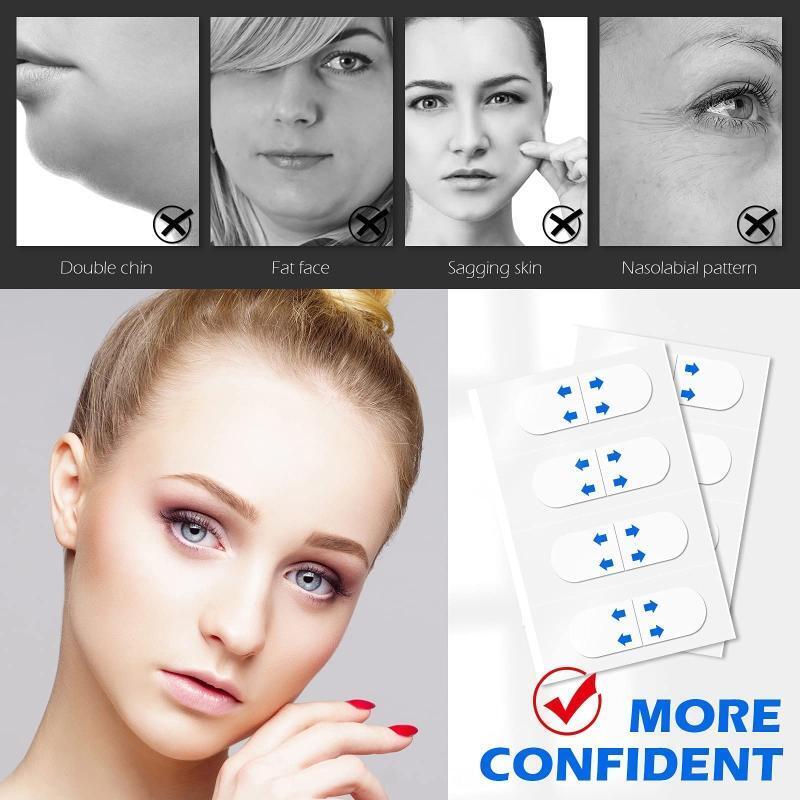 40 Sheets Face Lift Tools for Double Chin Face Lift Tape Invisible Thin V Face