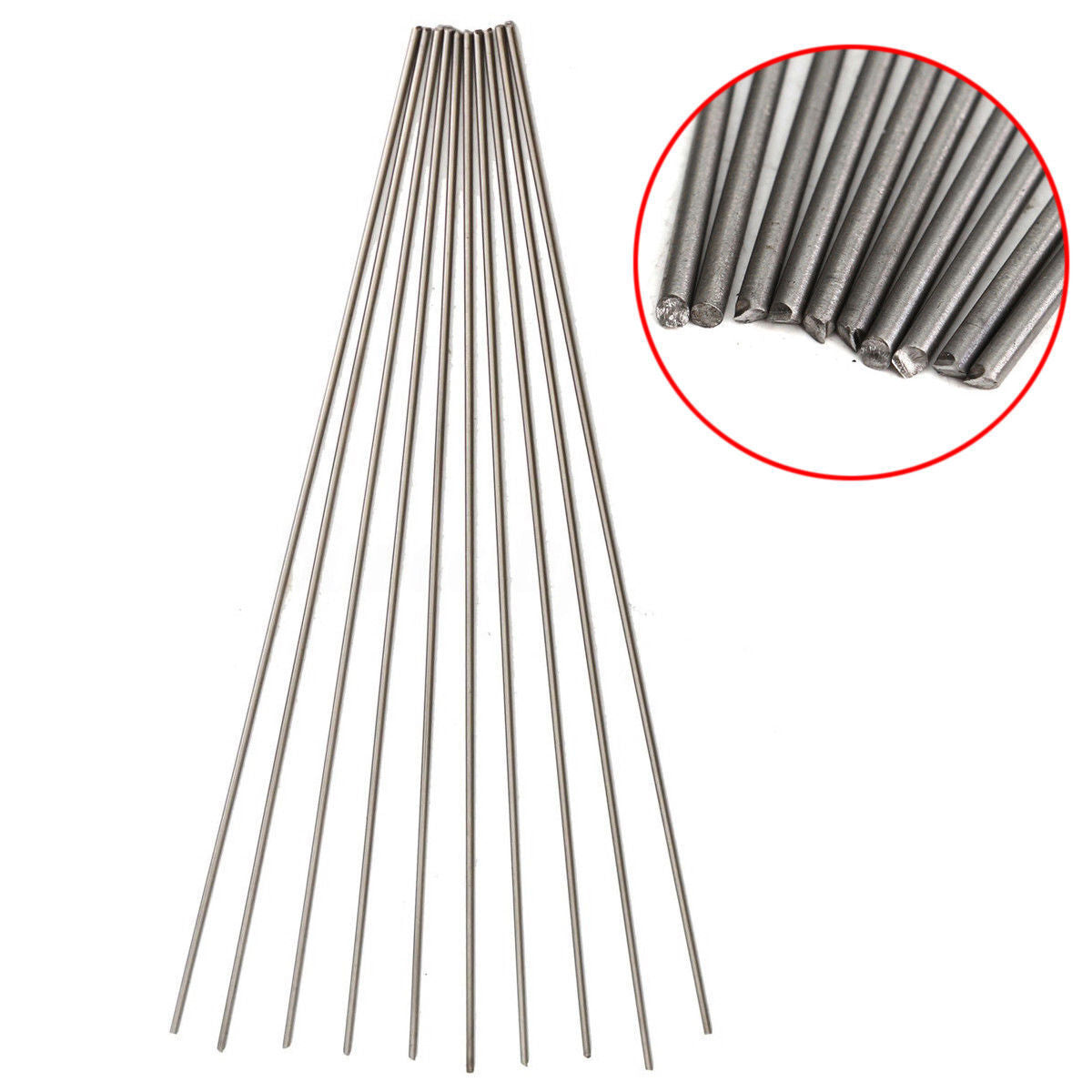 10Pcs 2×250mm Titanium 6al-4v Round Bar Rod 078'' x 10'' Ti Gr.5 Welding Grade 5