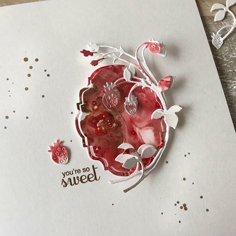 Strawberries Metal Cutting Dies Stencil Scrapbooking DIY Album Stamp Paper Card
