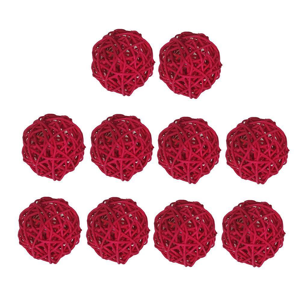 20 Rattan Wicker Cane Balls for Home Festival Decor Christmas   Ornaments