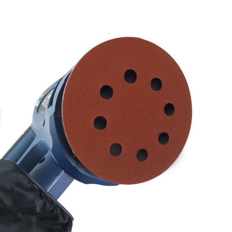 100pcs 125mm Round Shape Sanding Discs Hook Loop Sanding Paper Buffing Sheet