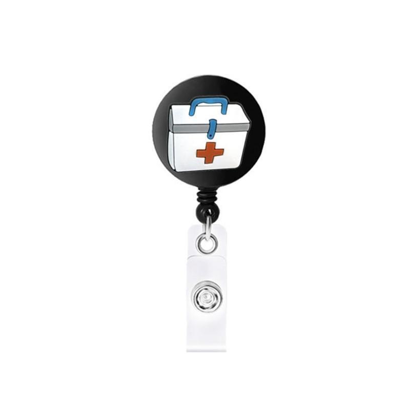 8Pcs/Pack Mini Retractable Badge Holder Set Fit for ID Badges ID Card Whistles