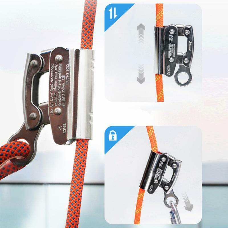 Carabiners Quickdraws Heavy Duty Alloy Steel Self-Locking Rope Grab Protection