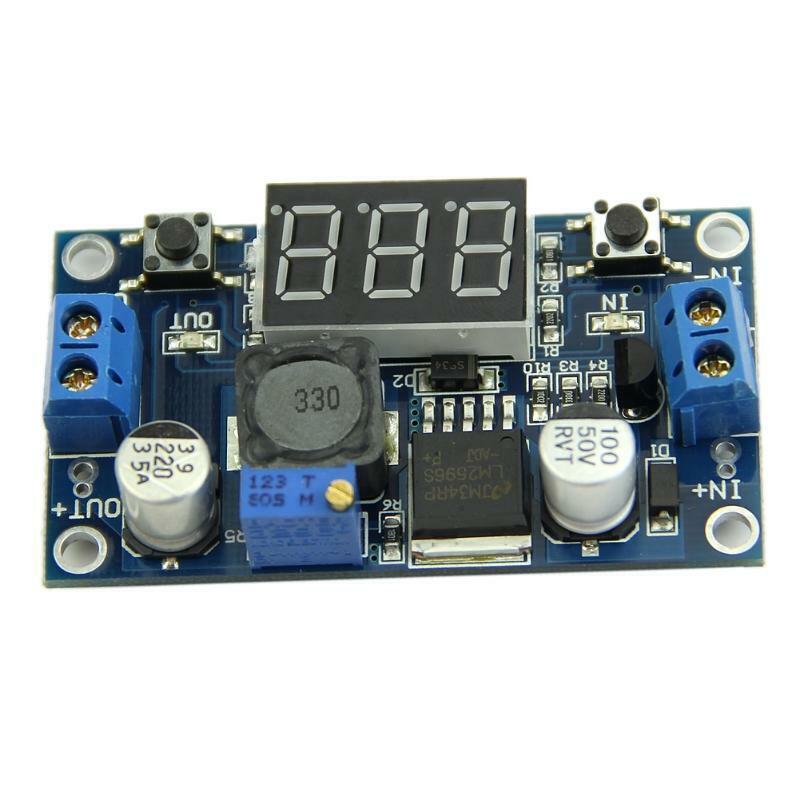 DC 4.0~40 to 1.3-37V LED Voltmeter Step-down Power Converter Module LM2596